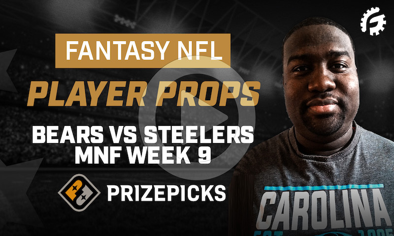 NFL Fantasy Player Props on PrizePicks - Week 9 MNF: CHI vs PIT
