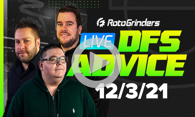 GrindersLive - 12/3/21 NBA DFS Picks & Strategy
