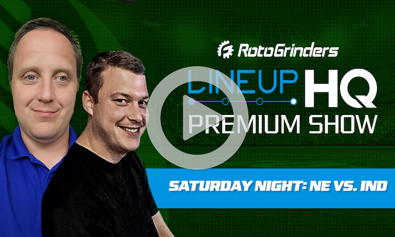 Week 15 Premium LineupHQ Showdown Show: Colts vs. Patriots