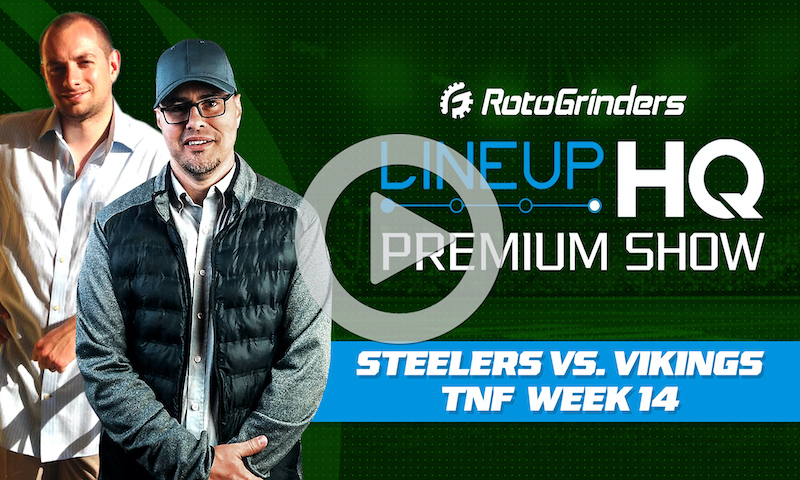 Week 14 TNF Premium LineupHQ Showdown Show: Steelers vs. Vikings