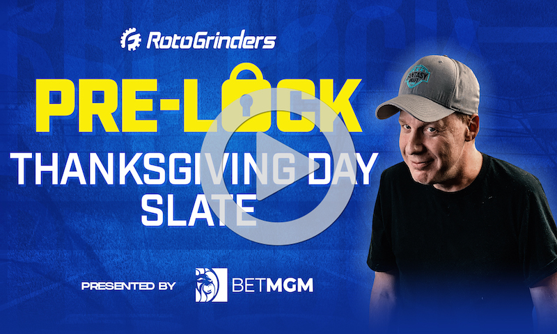 Thanksgiving Day NFL Pre-Lock DFS Show