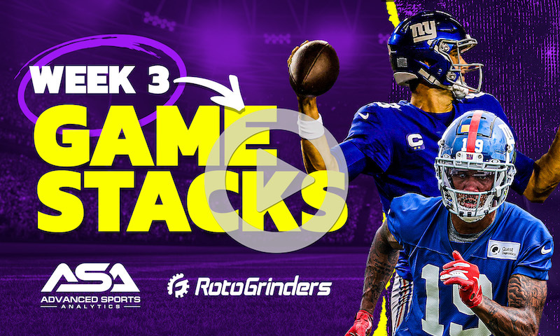 NFL Week 3 GPP Stacks: Advanced Sports Analytics Show