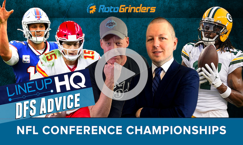 GrindersLive - Conference Championships NFL DFS Picks: RotoGrinders