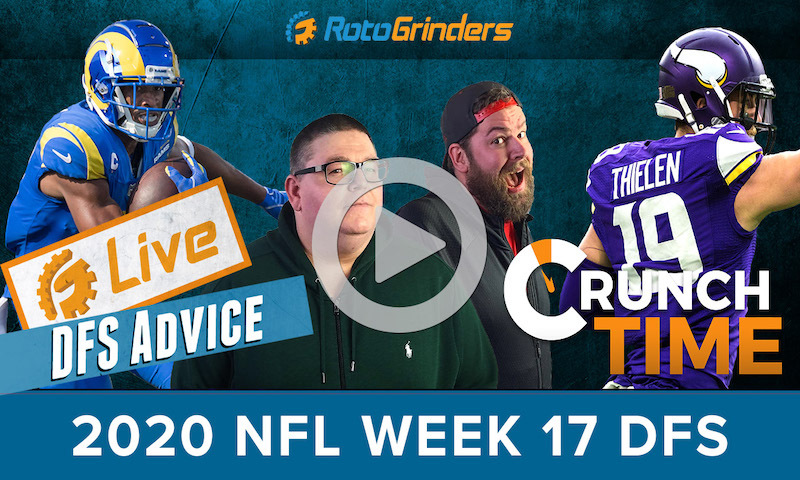 GrindersLive - 2020 Week 17 NFL DFS Picks: RotoGrinders