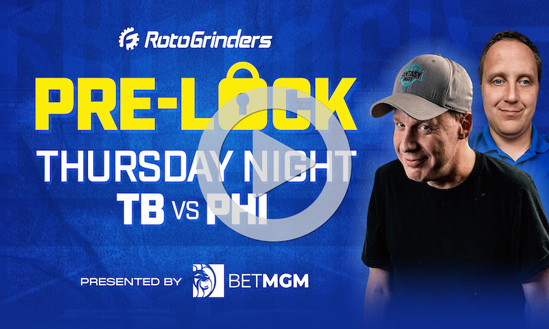 NFL Week 6 Thursday Night Football Pre-Lock Show: TB vs PHI