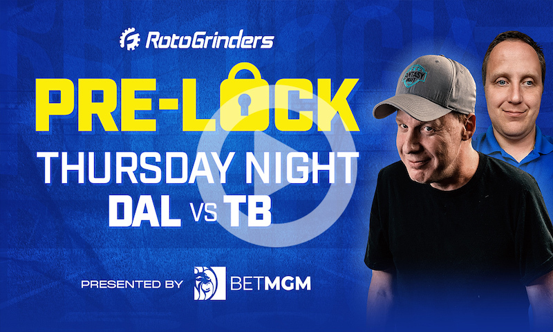 NFL Week 1 Thursday Night Football Pre-Lock Show: DAL vs TB
