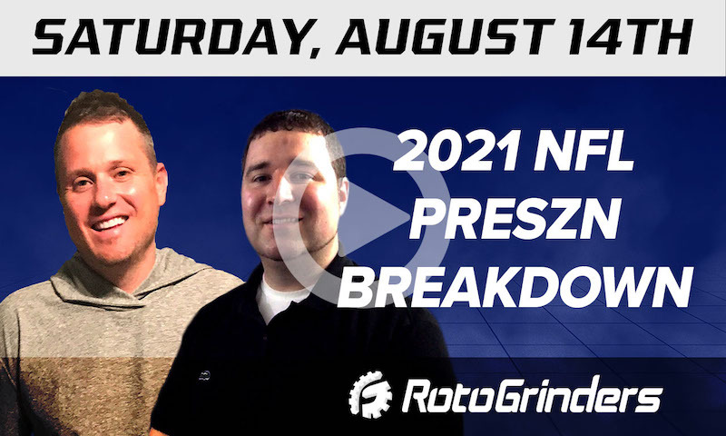 RotoGrinders NFL Preseason DFS Analysis: 8/14/21