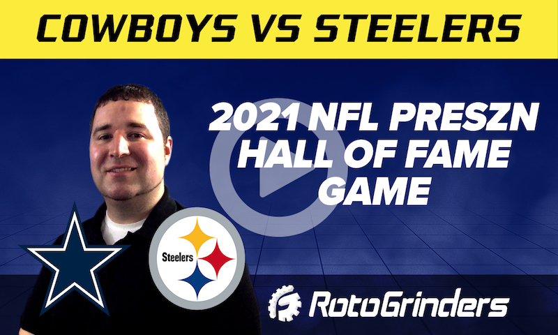 RotoGrinders NFL Preseason DFS Analysis: Dallas vs. Pittsburgh - 8/5/21