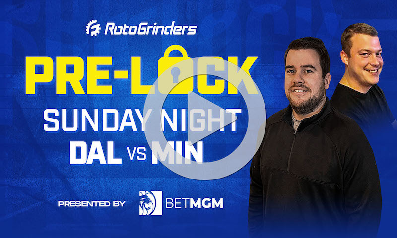 NFL Week 8 Sunday Night Football Pre-Lock Show: DAL vs MIN