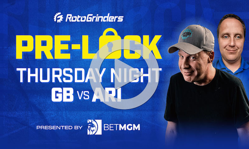 NFL Week 8 Thursday Night Football Pre-Lock Show: GB vs ARI