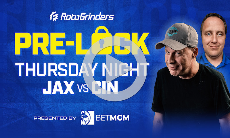 NFL Week 4 Thursday Night Football Pre-Lock Show: JAX vs CIN