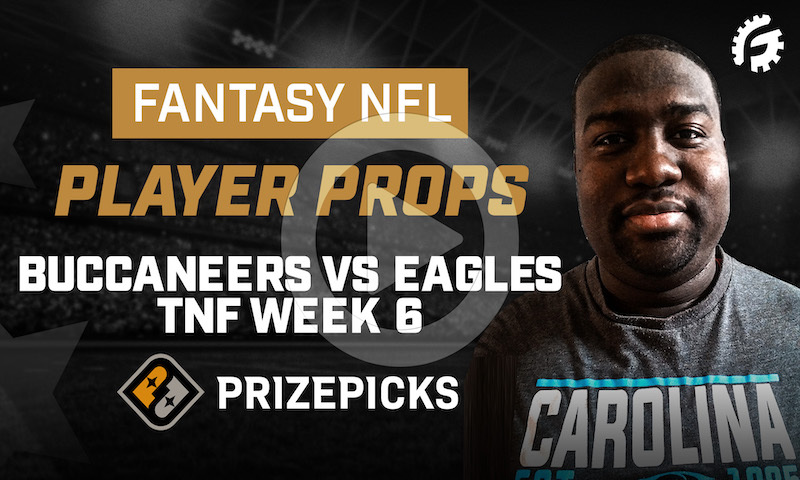 NFL Fantasy Player Props on PrizePicks - Week 6 TNF: TB vs PHI