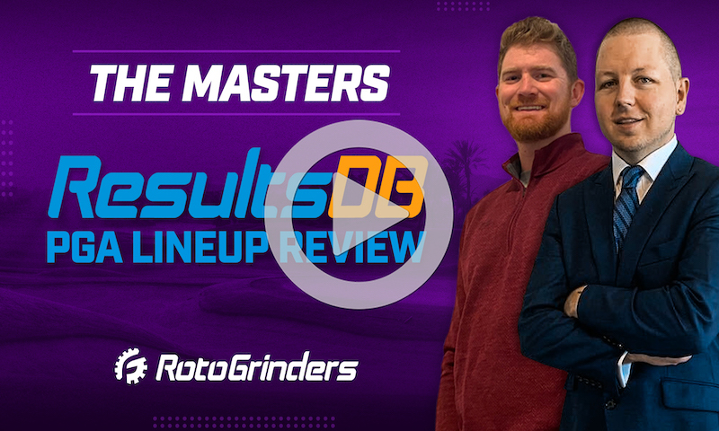 PGA DraftKings Picks and ResultsDB Review - The Masters
