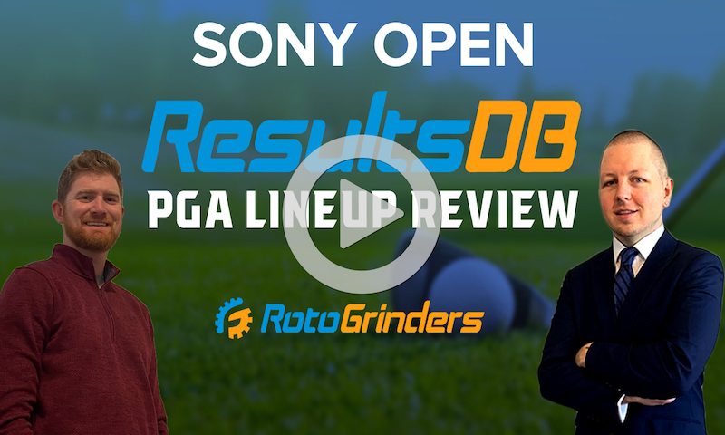 PGA DraftKings Picks and ResultsDB Review - Sony Open