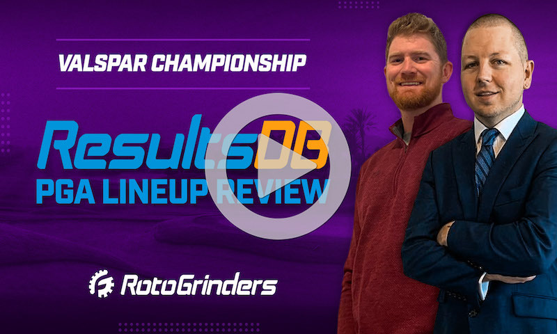 PGA DraftKings Picks and ResultsDB Review - Valspar Championship