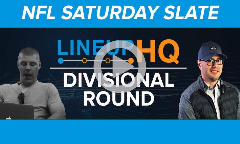 Premium NFL LineupHQ Build Show: Divisional Round Saturday Slate - RotoGrinders