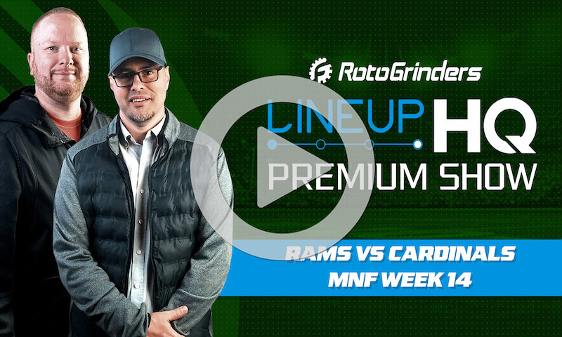 Week 14 MNF Premium LineupHQ Showdown Show: LAR vs ARI