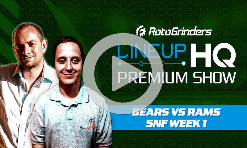 Week 1 SNF Premium LineupHQ Showdown Show: Bears vs Rams