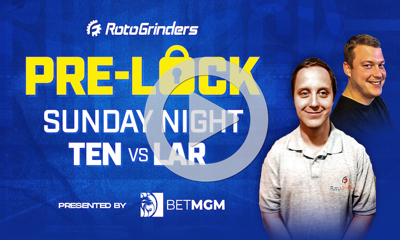 NFL Week 9 Sunday Night Football Pre-Lock Show: TEN vs LAR