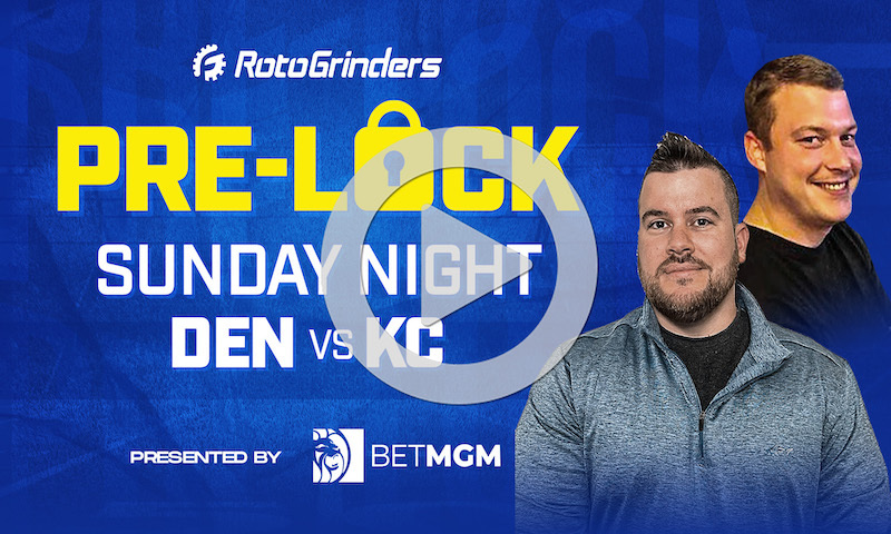 NFL Week 13 Sunday Night Football Pre-Lock Show: DEN vs KC
