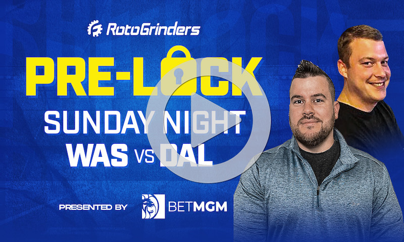 NFL Week 16 Sunday Night Football Pre-Lock Show: WAS vs DAL