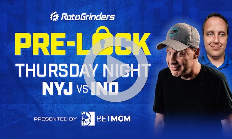 NFL Week 9 Thursday Night Football Pre-Lock Show: NYJ vs IND