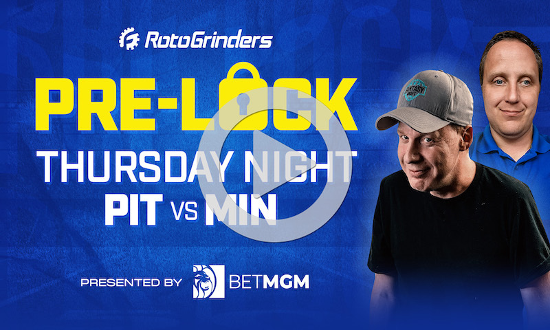 NFL Week 14 Thursday Night Football Pre-Lock Show: PIT vs MIN