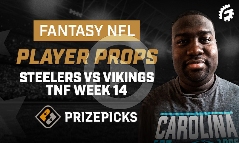NFL Fantasy Player Props on PrizePicks - Week 14 TNF: PIT vs MIN