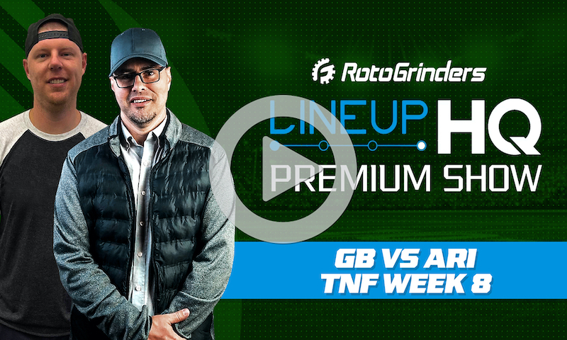 Week 8 TNF Premium LineupHQ Showdown Show: GB vs ARI