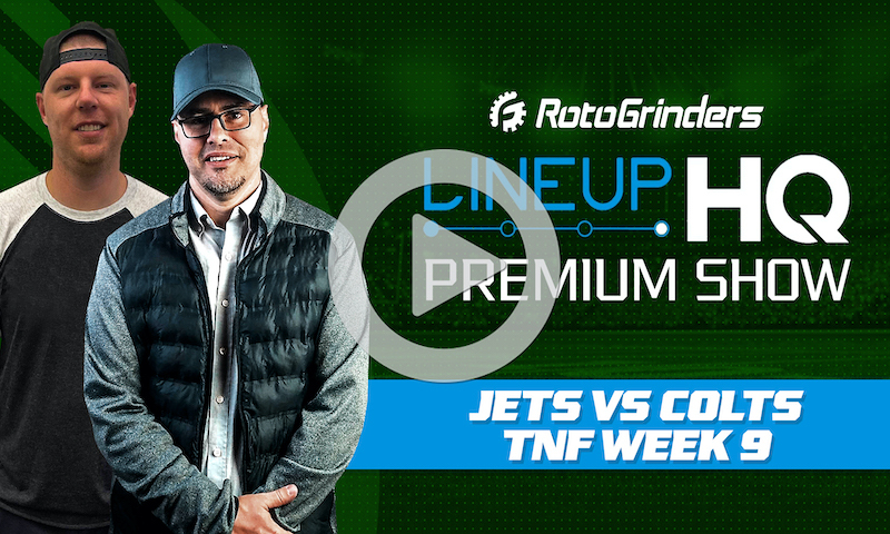 Week 9 TNF Premium LineupHQ Showdown Show: Jets vs Colts