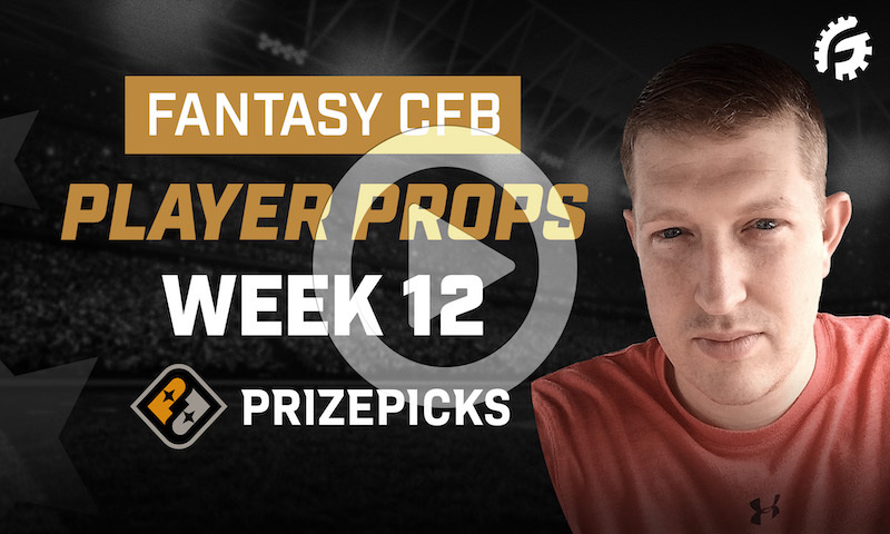 CFB Player Props on PrizePicks - Week 12