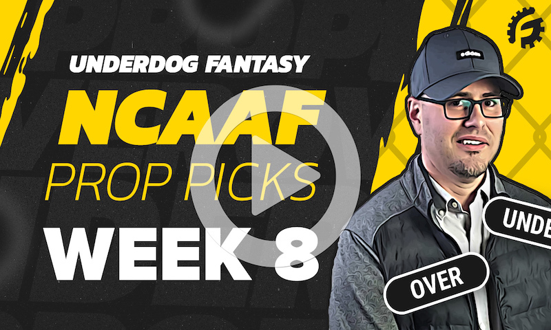 CFB Player Props on Underdog - Week 8
