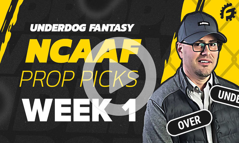 CFB Player Props on Underdog - Week 1