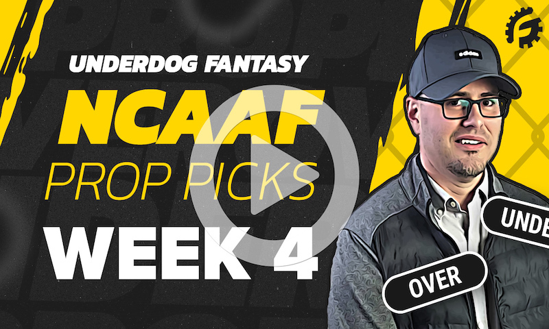 CFB Player Props on Underdog - Week 4