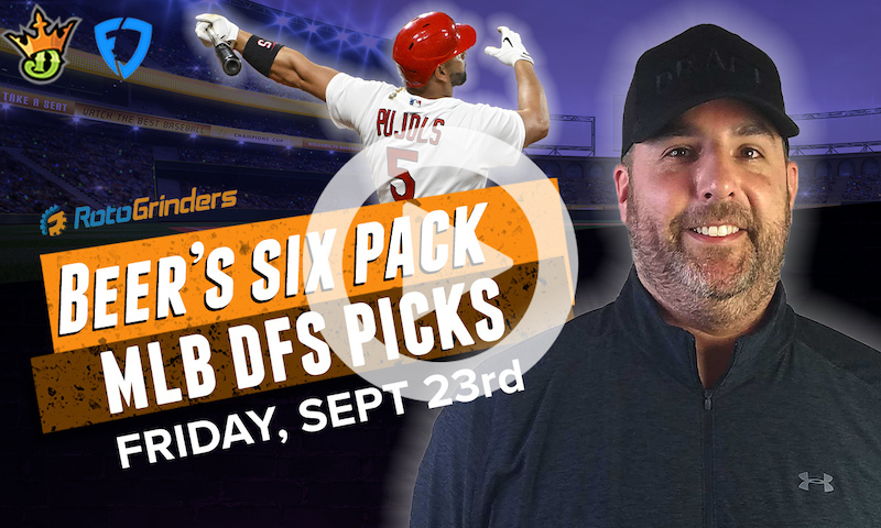 DraftKings and FanDuel MLB Six-Pack: Friday, 9/23/22
