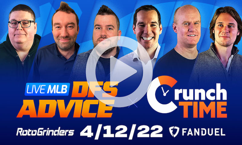 GrindersLive / Crunch Time - 4/12/22 MLB DFS Picks & Strategy