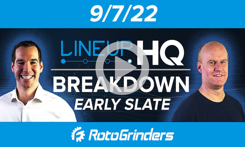 MLB LineupHQ Early Slate Breakdown: Wednesday (9/7/22)