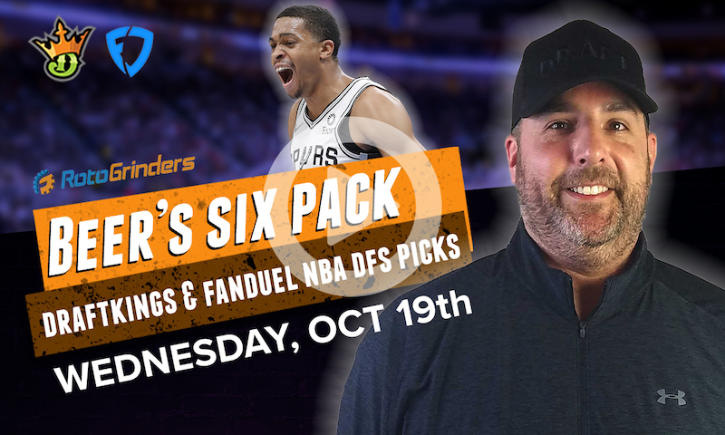 DraftKings and FanDuel NBA Six-Pack: Wednesday, 10/19/22