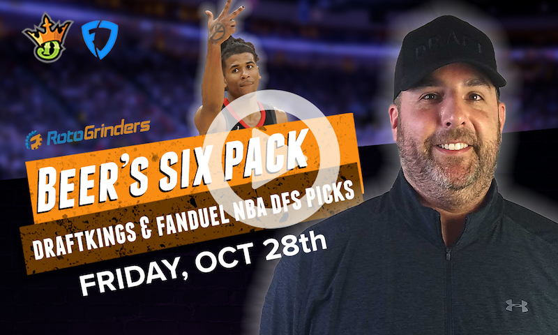 DraftKings and FanDuel NBA Six-Pack: Friday, 10/28/22
