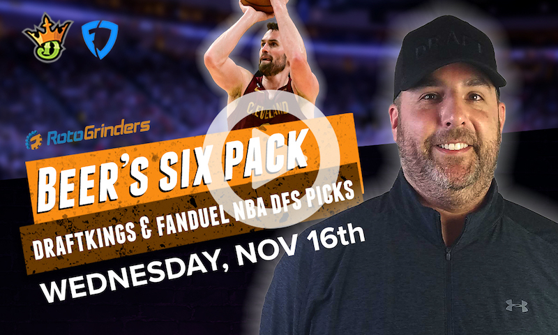 DraftKings and FanDuel NBA Six-Pack: Wednesday, 11/16/22