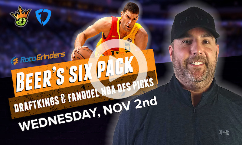 DraftKings and FanDuel NBA Six-Pack: Wednesday, 11/2/22