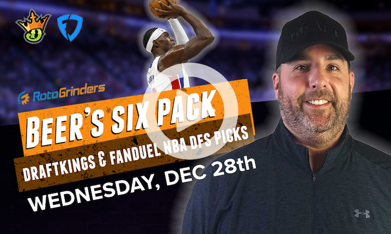 DraftKings and FanDuel NBA Six-Pack: Wednesday, Dec 28th
