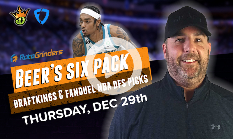 DraftKings and FanDuel NBA Six-Pack: Thursday, Dec 29th