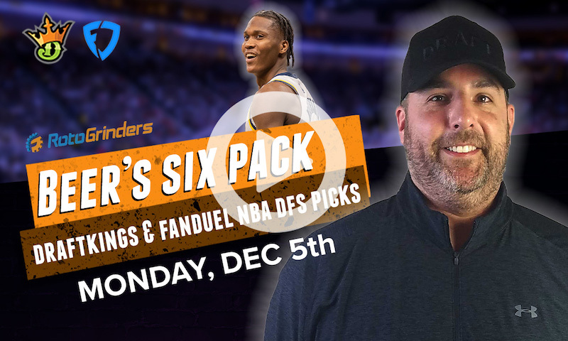DraftKings and FanDuel NBA Six-Pack: Monday, Dec 5th