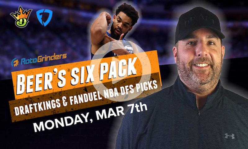 DraftKings and FanDuel NBA Six-Pack: Monday, 3/7/22