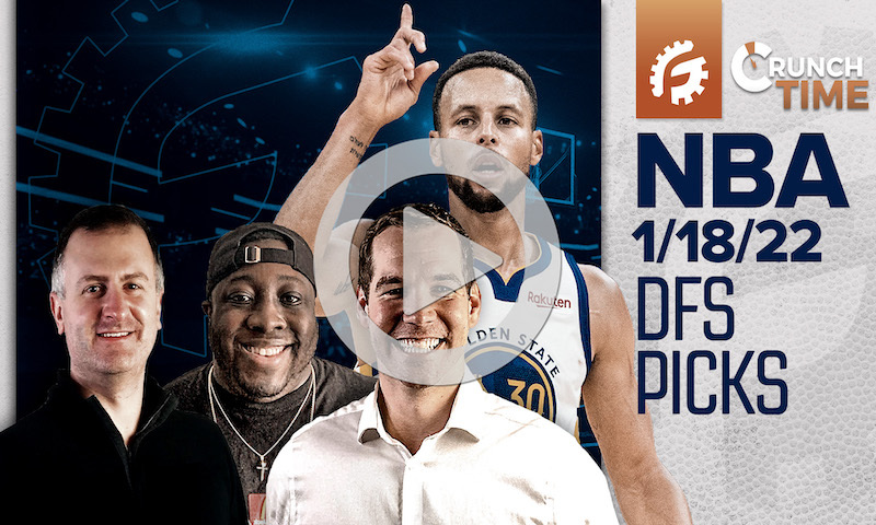 FREE TODAY NBA Crunch Time - DFS Pre-Lock Show: 1/18/22