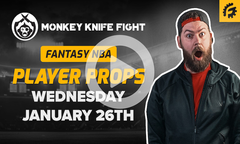 NBA Monkey Knife Fight Player Props - Wednesday, January 26th