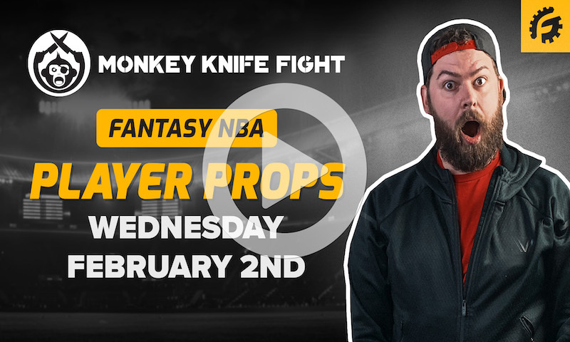 NBA Monkey Knife Fight Player Props - Wednesday, February 2nd