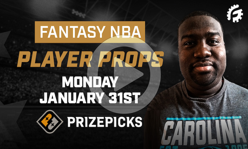 NBA Fantasy Player Props on PrizePicks - Monday, 1/31/22