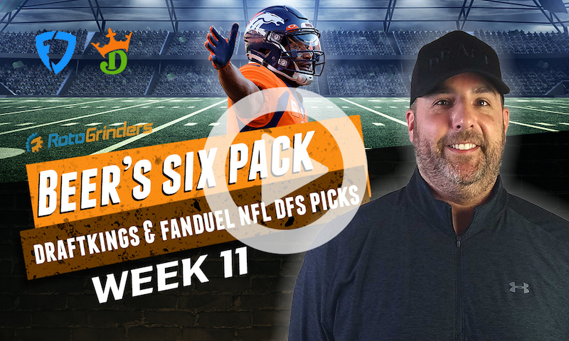 DraftKings and FanDuel NFL Six-Pack: Week 11